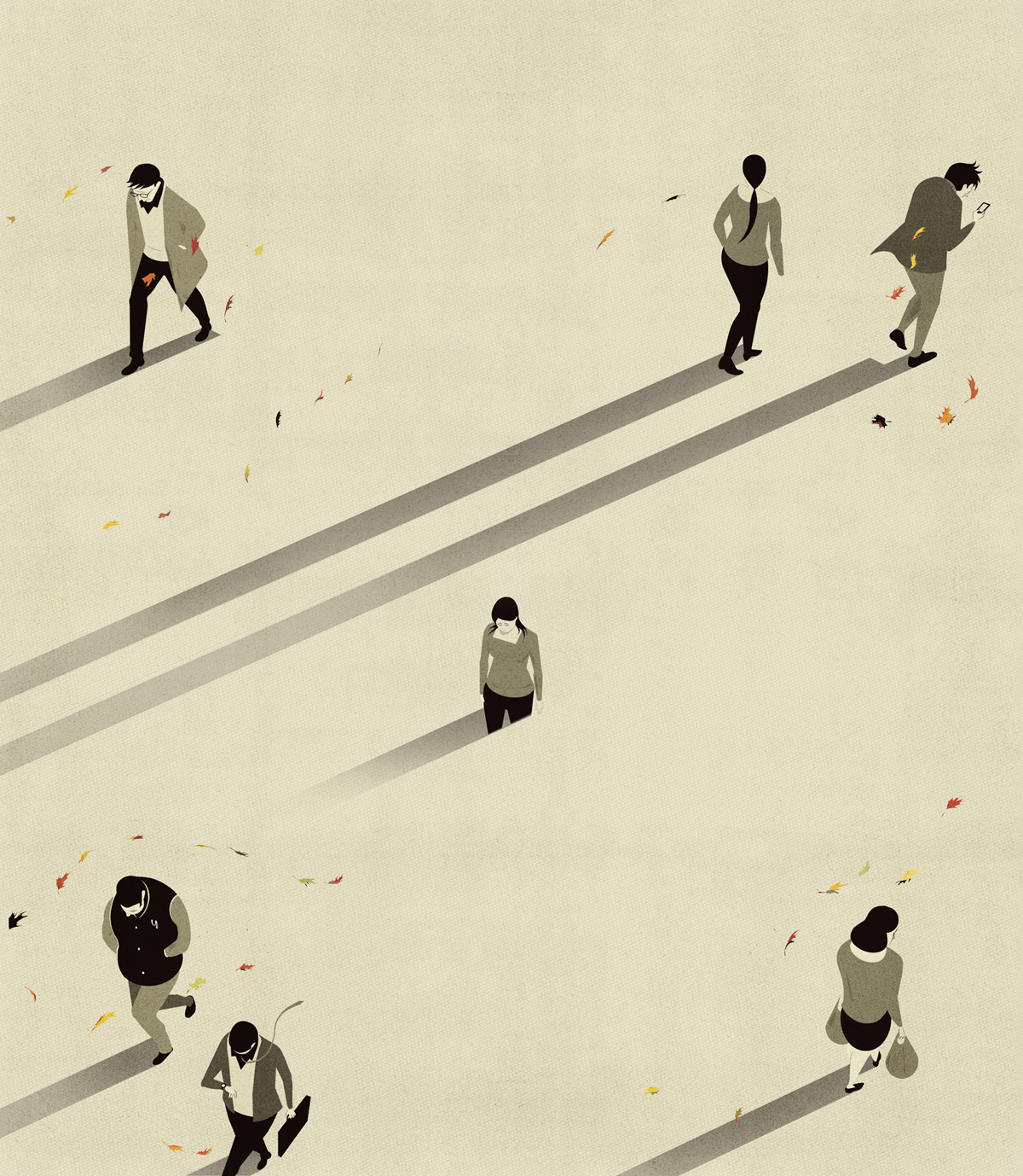 a group of people walking in the street