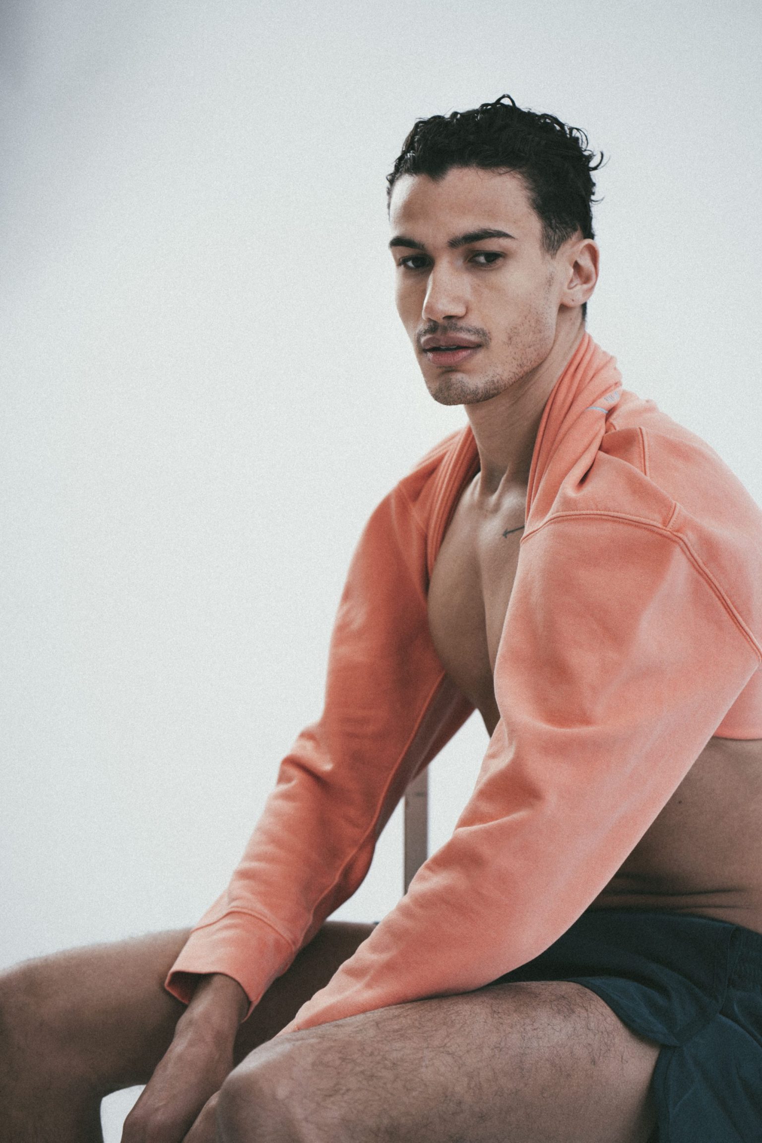 a man sitting on a chair