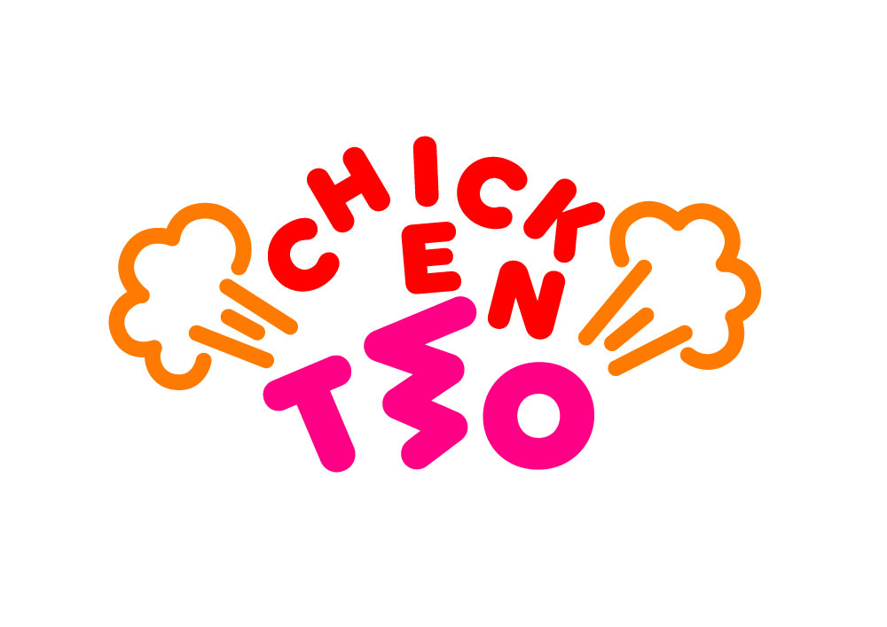 a logo with text and smoke