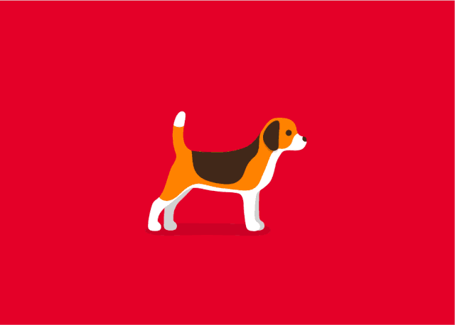 a cartoon of a dog