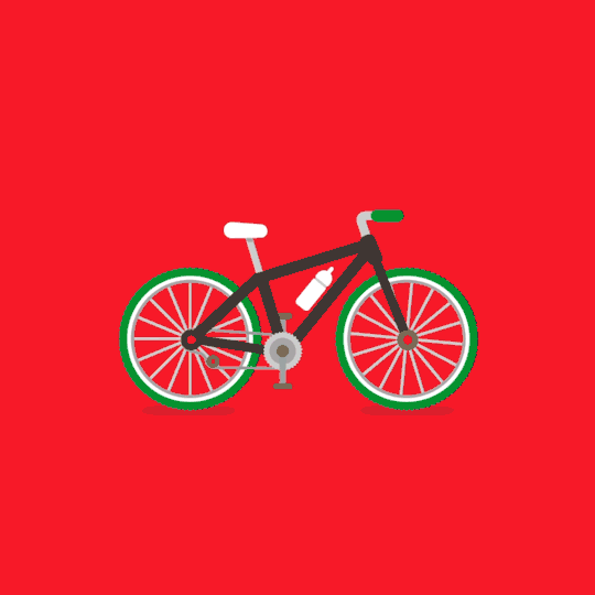 a black and green bicycle