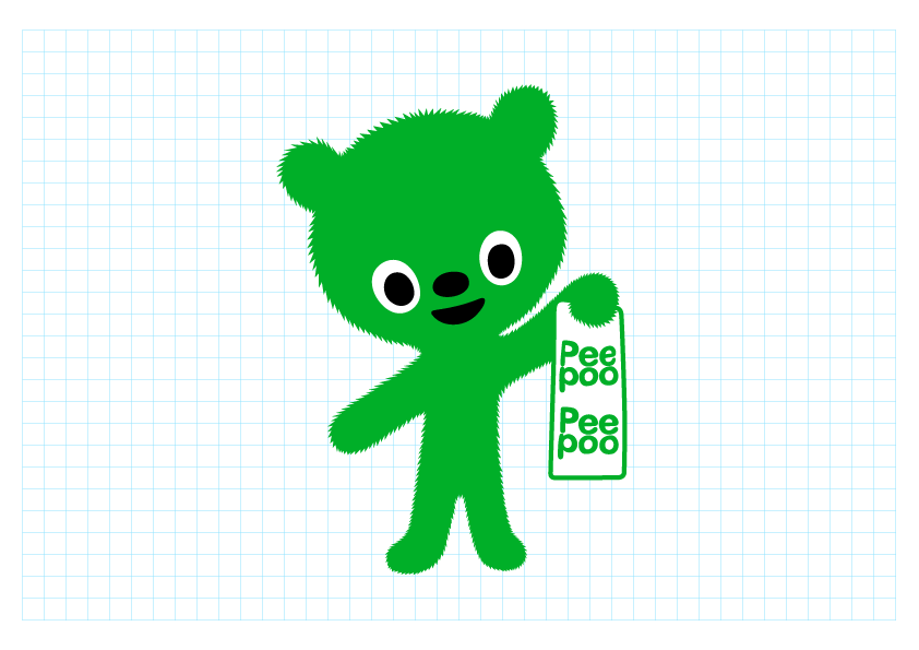 a green cartoon character holding a sign