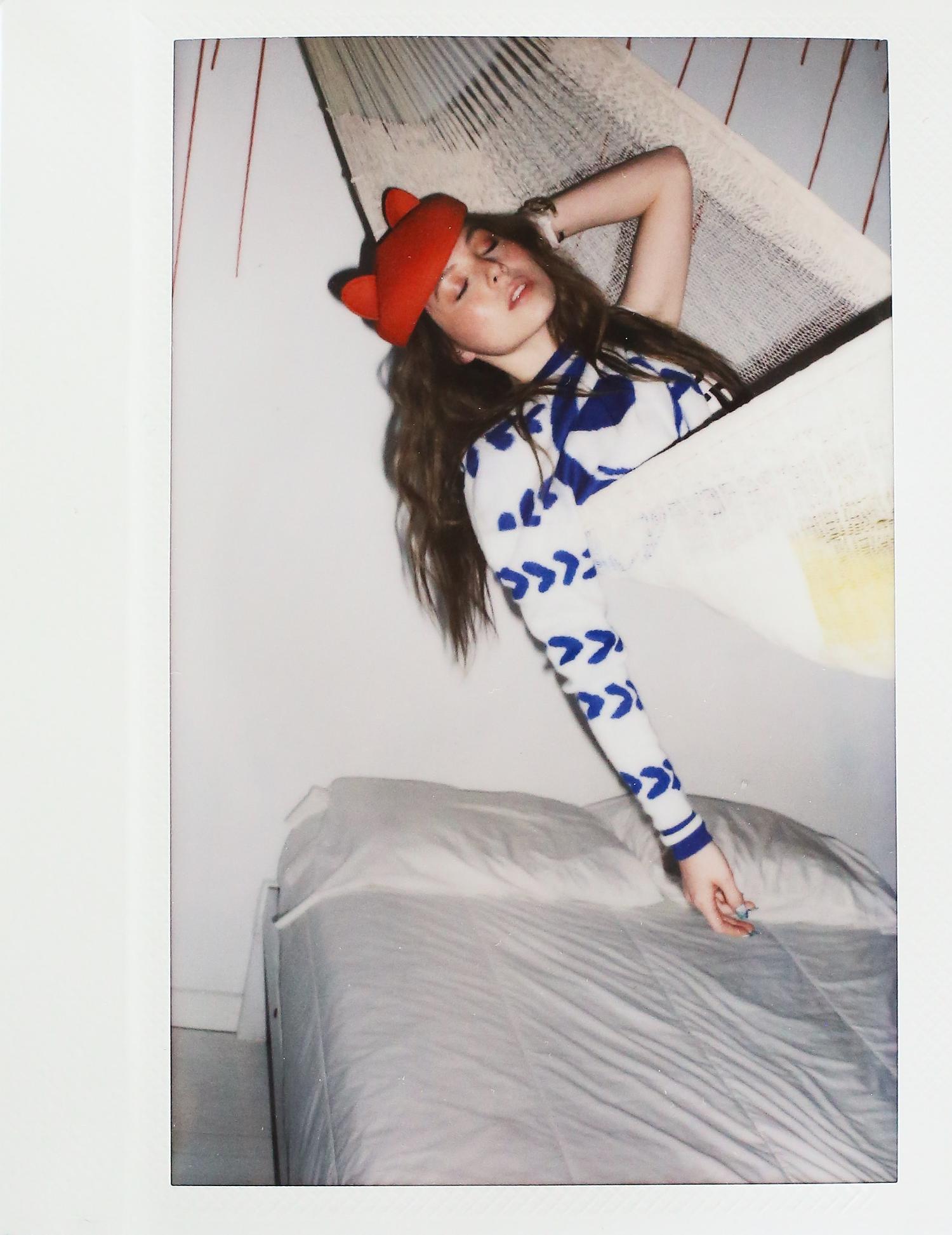 a woman in a hammock