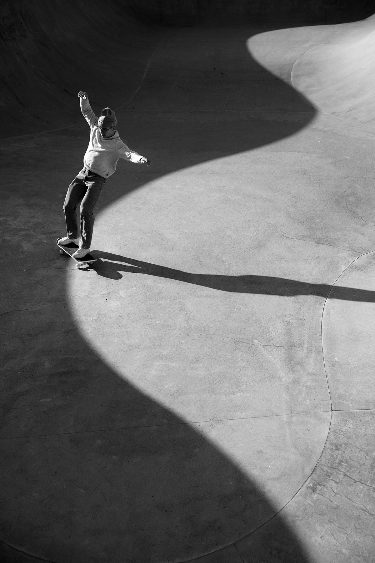 a person riding a skateboard