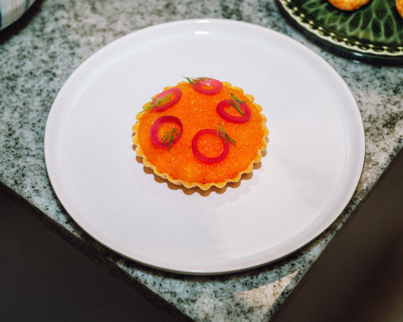 a plate with food on it