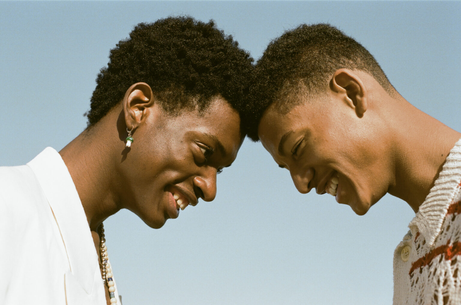 two men looking at each other