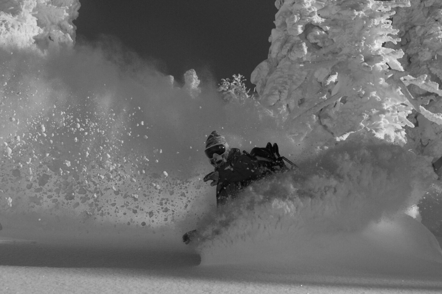 a person on a snowboard