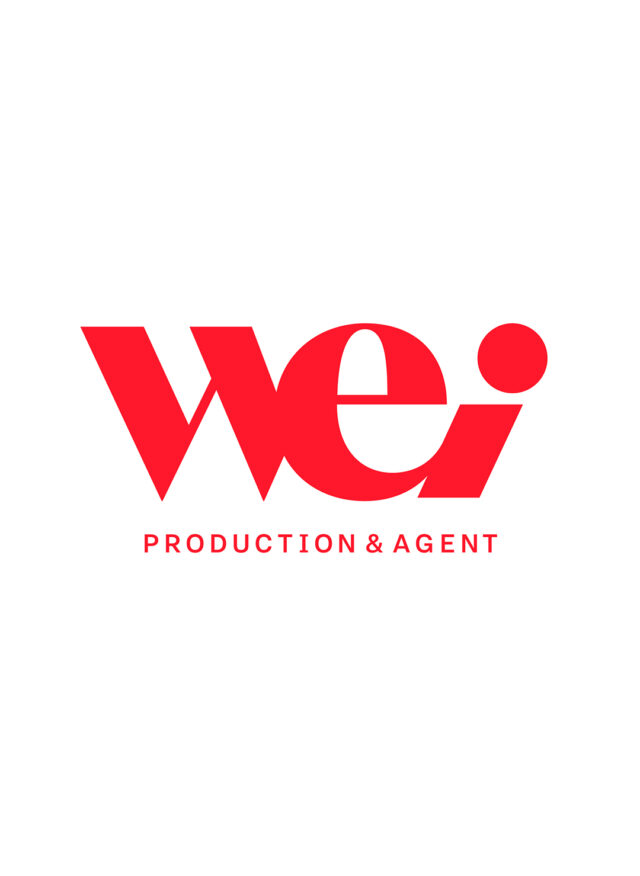 a red and white logo