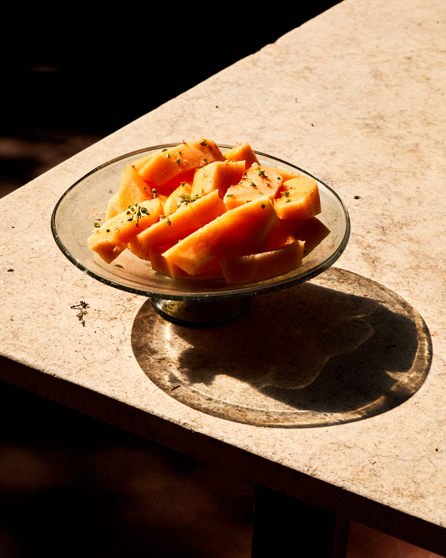 a plate of fruit on a table
