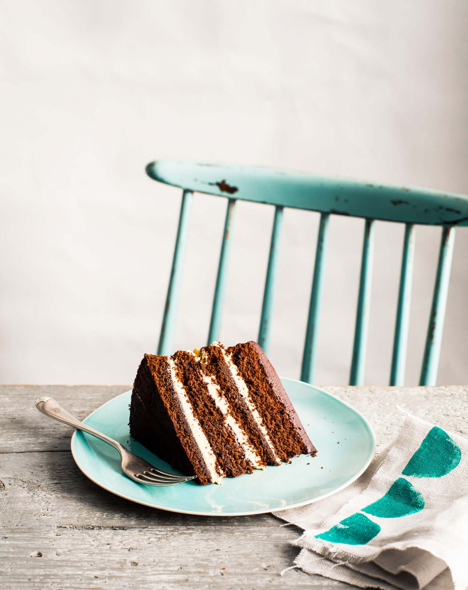 a piece of cake on a plate