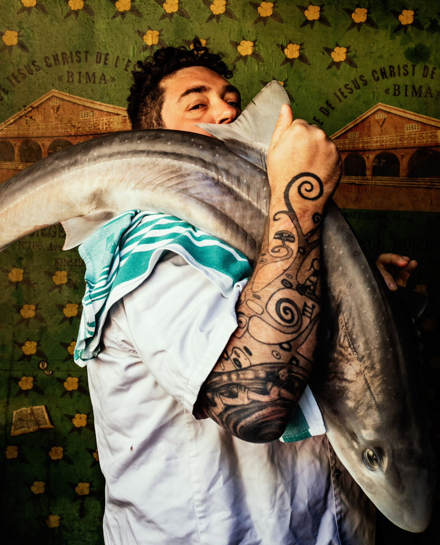 a man holding a large fish