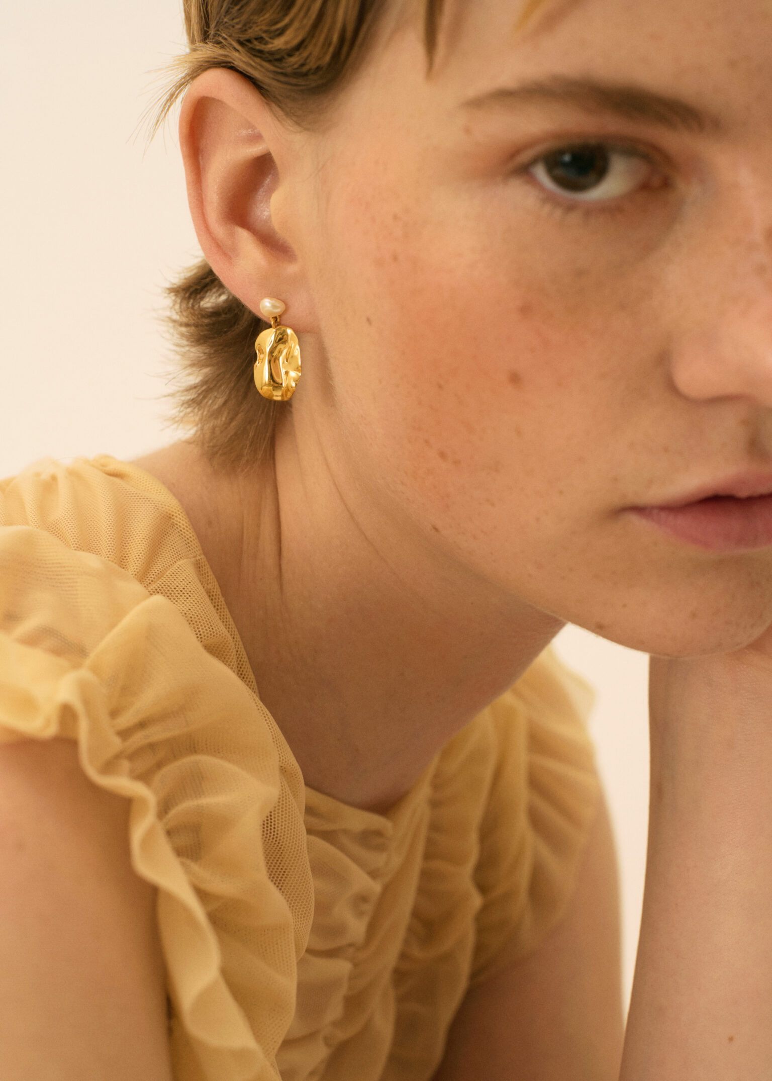 a close up of a woman's face