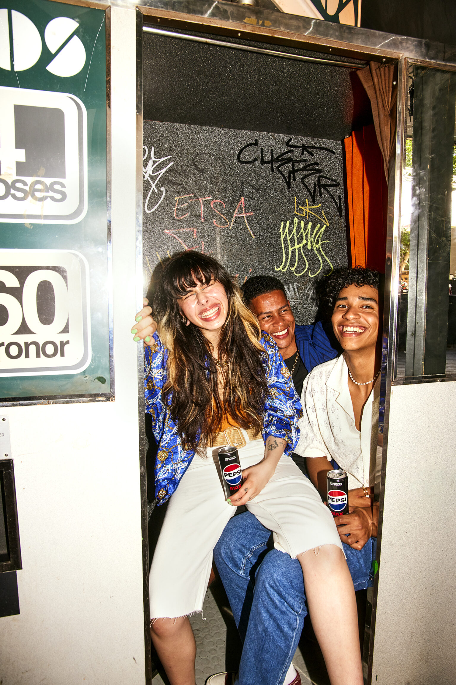 a group of people sitting in a doorway