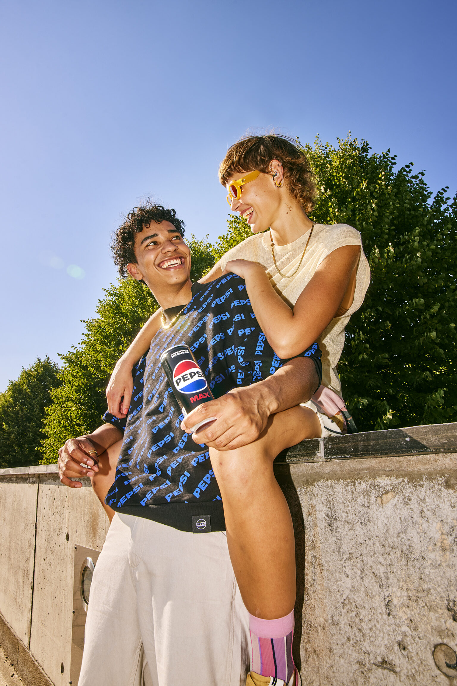a man sitting on a woman's lap
