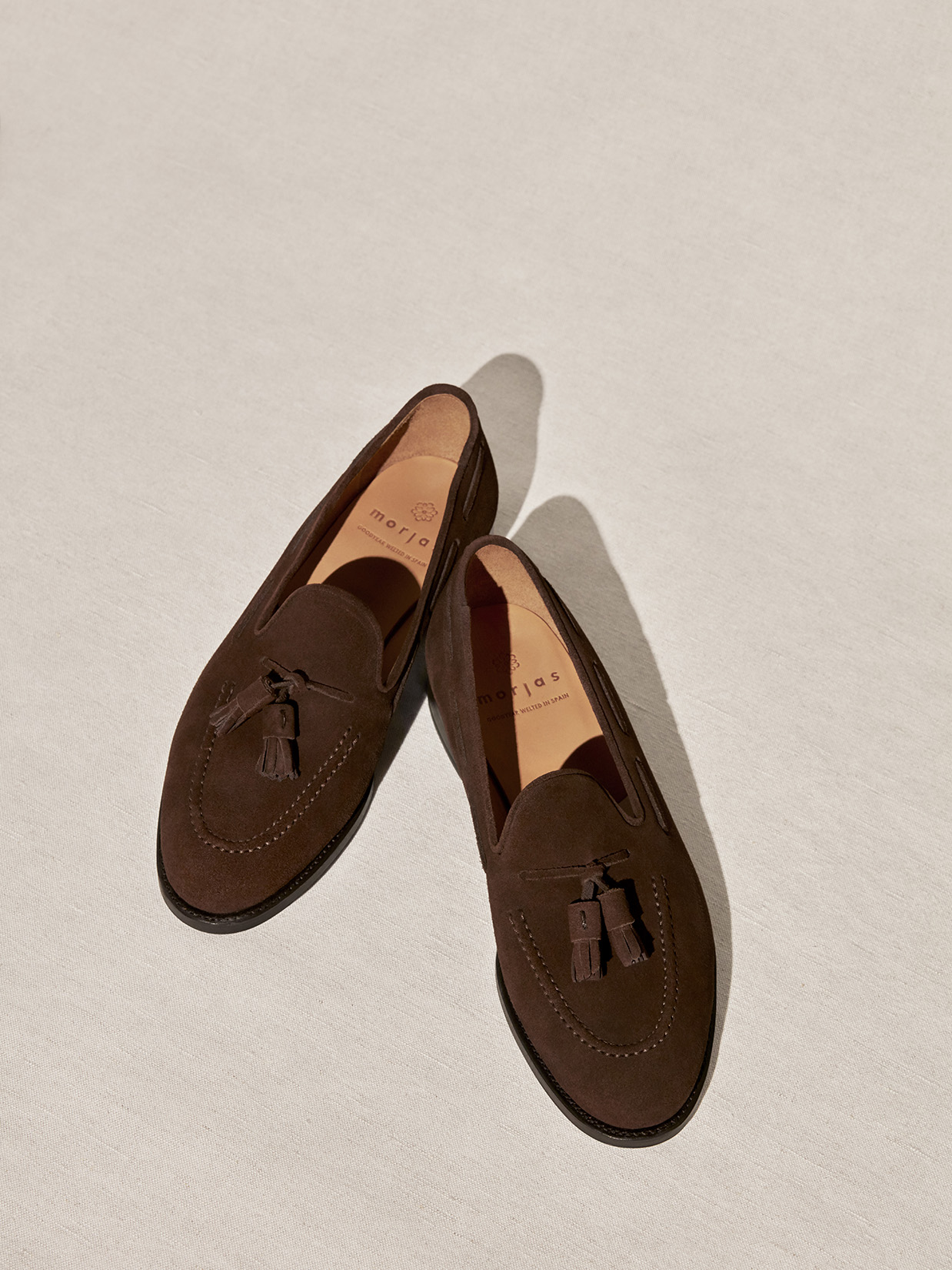 a pair of brown shoes