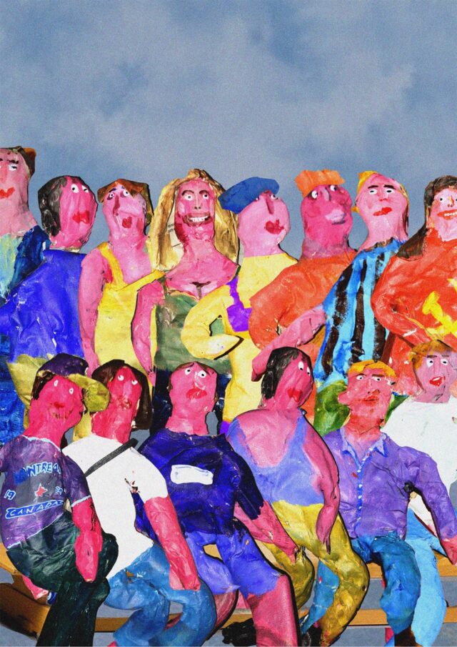 a group of painted people
