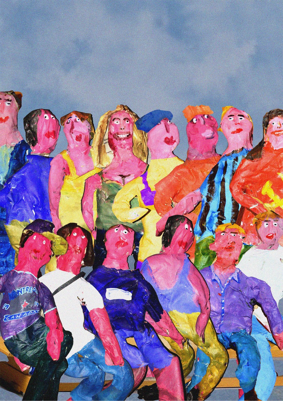 a group of painted people