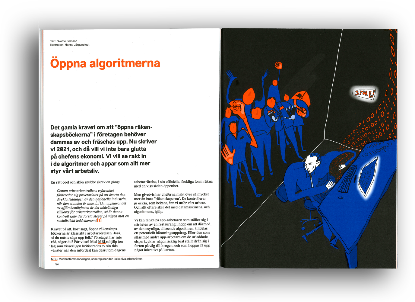 an open book with text and a drawing of a man playing a guitar