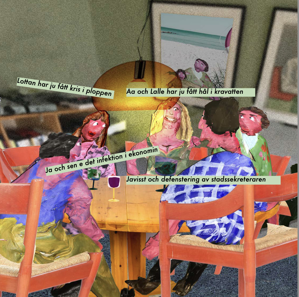 a group of people sitting at a table