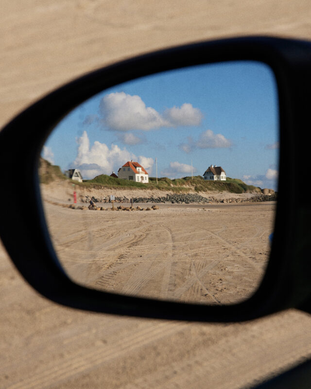 a side view mirror of a car