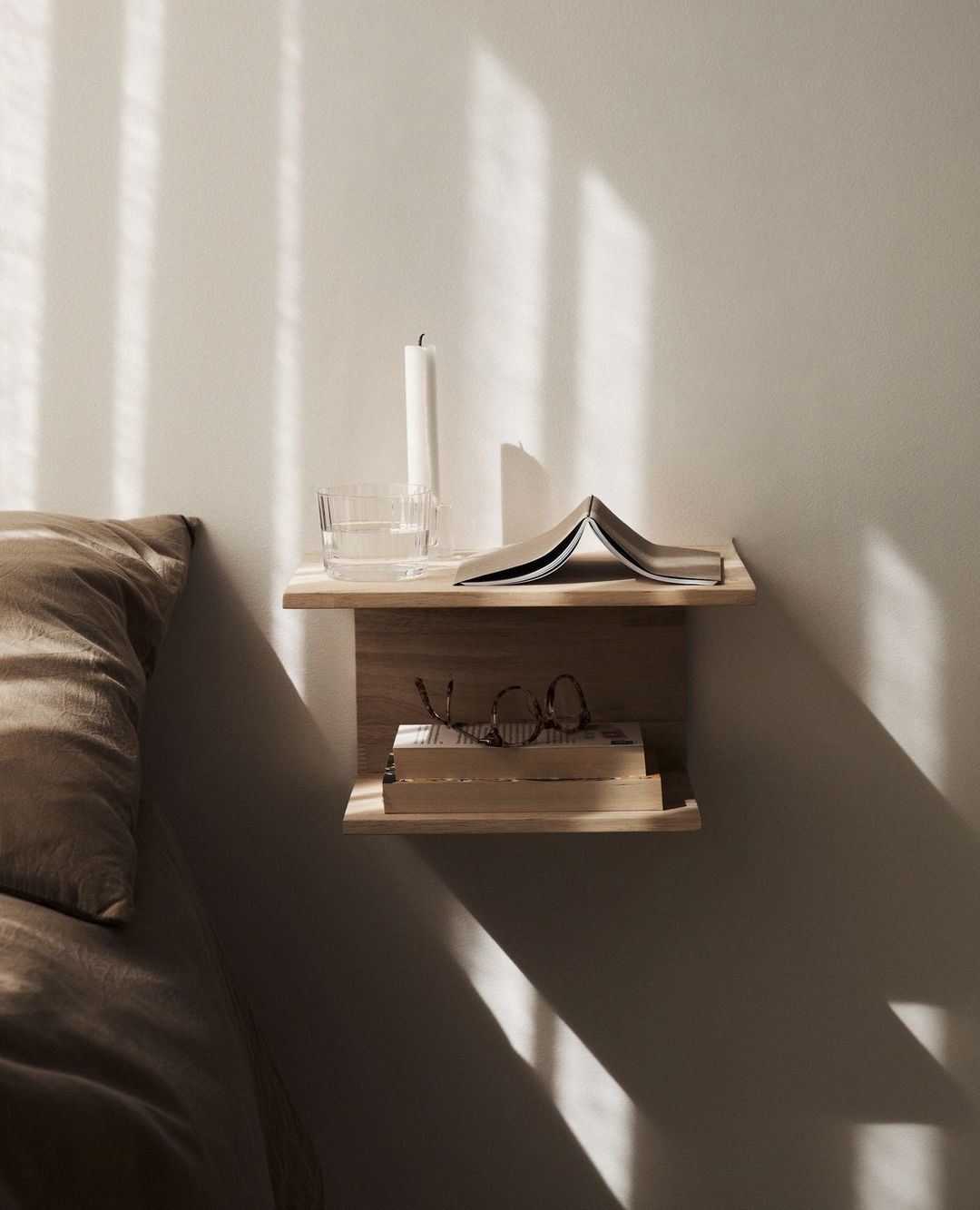 a shelf on the wall