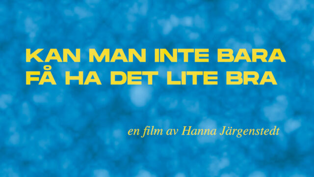 a blue background with yellow text