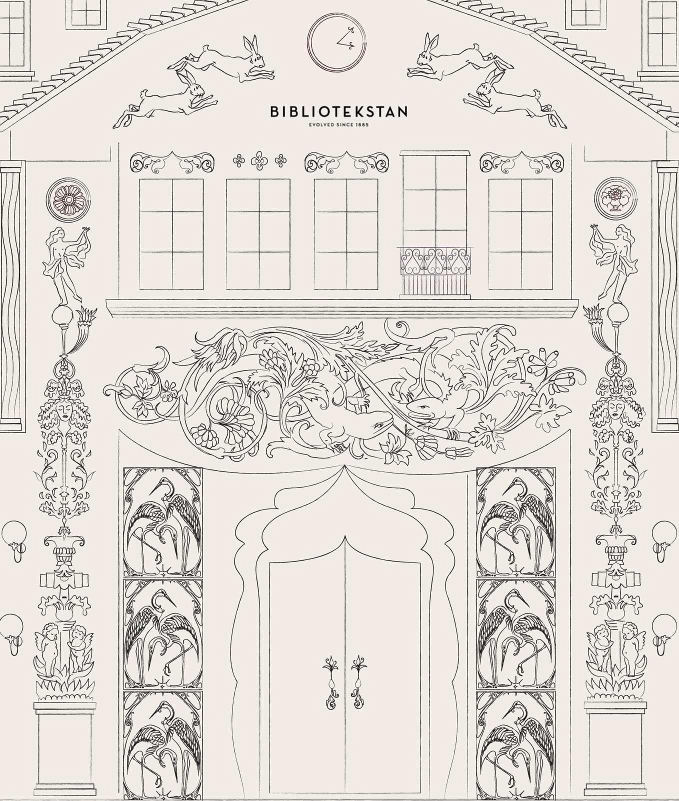 a drawing of a building