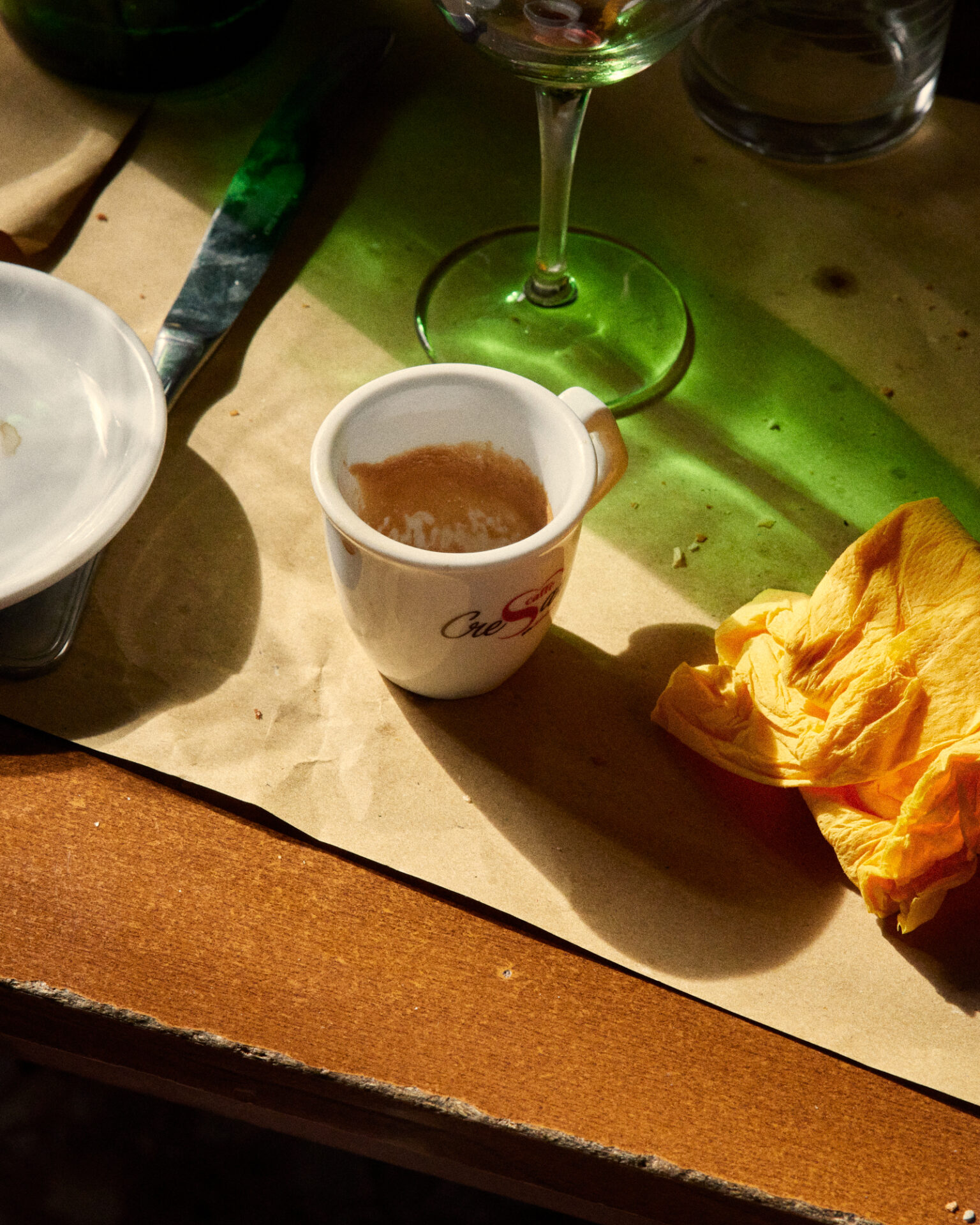 a cup of coffee on a table