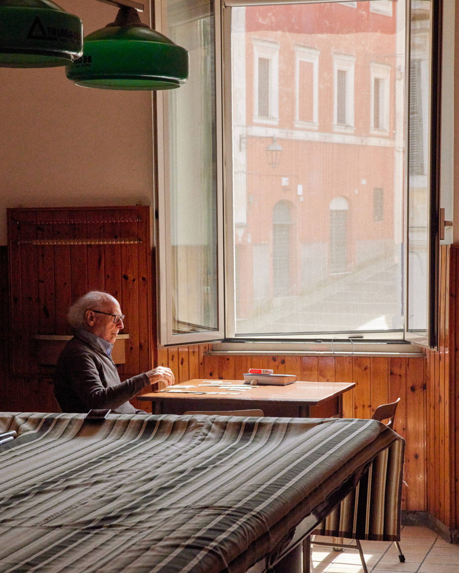 a man sitting at a table