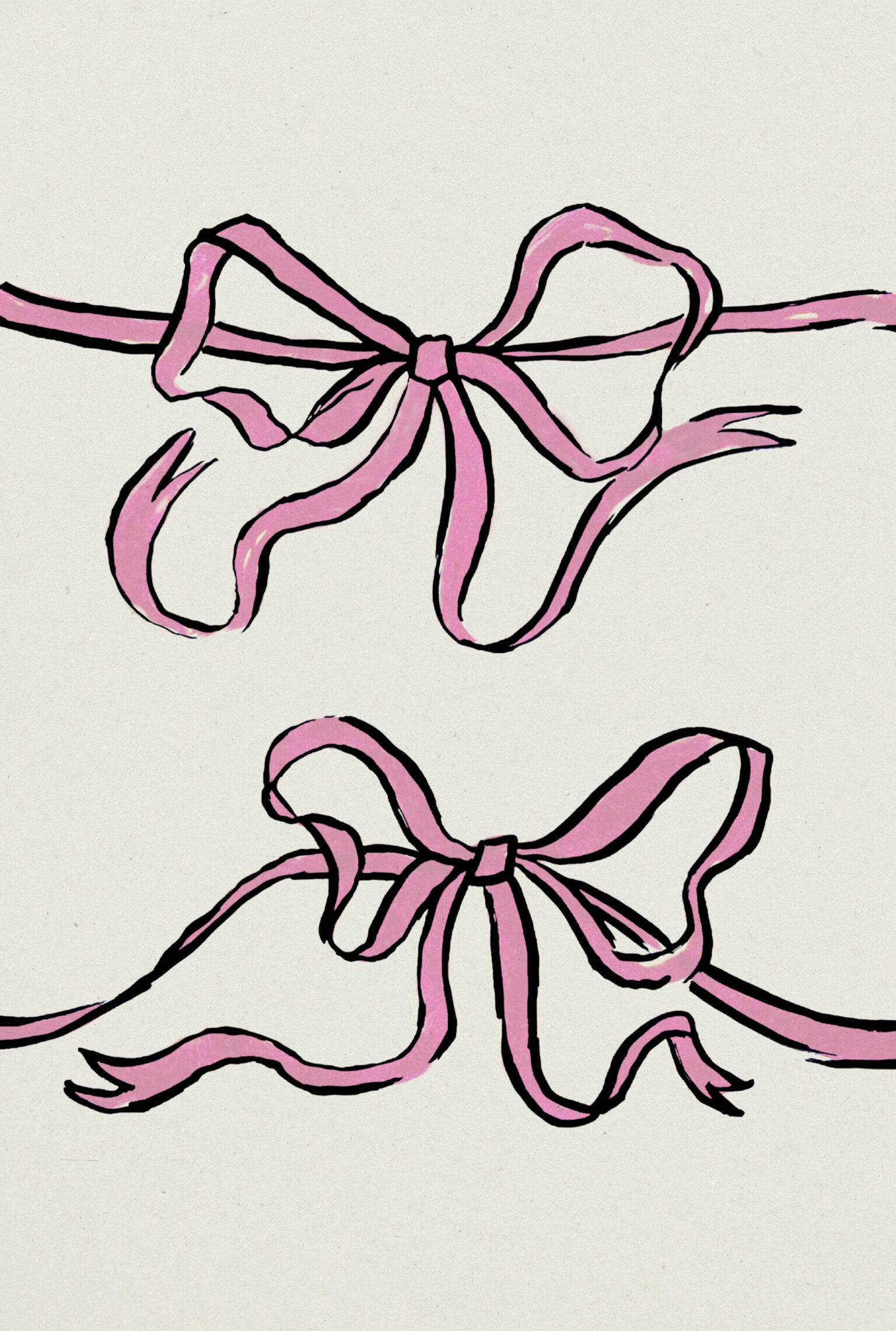 a drawing of a bow