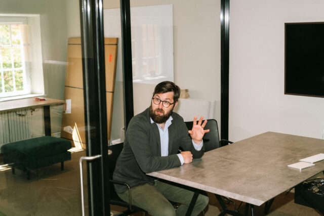 a man sitting at a table