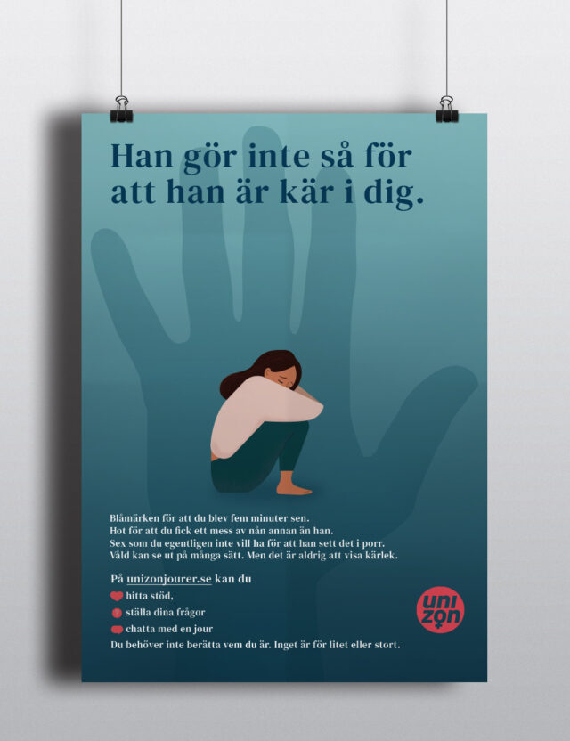 a poster with a woman sitting on her knees