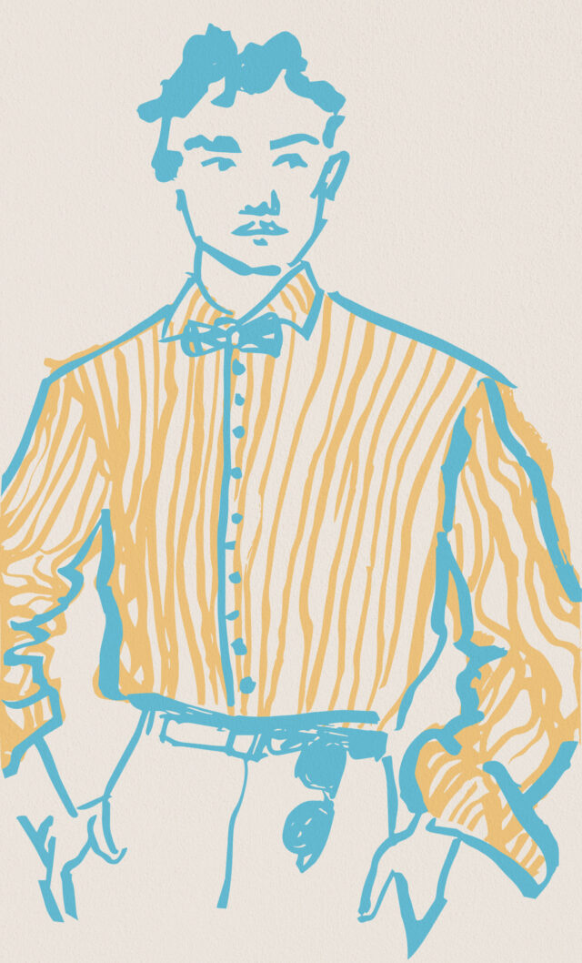 a drawing of a man