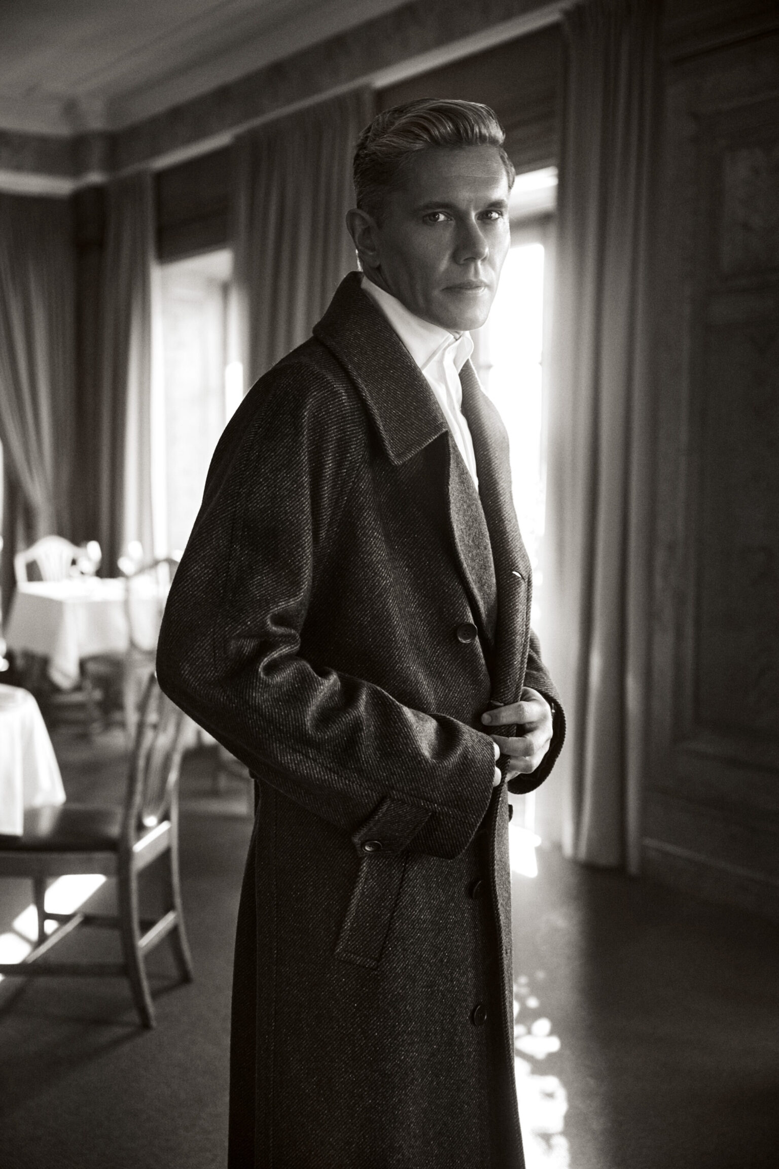 a man in a coat