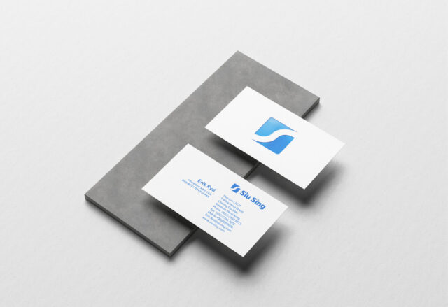 a group of business cards