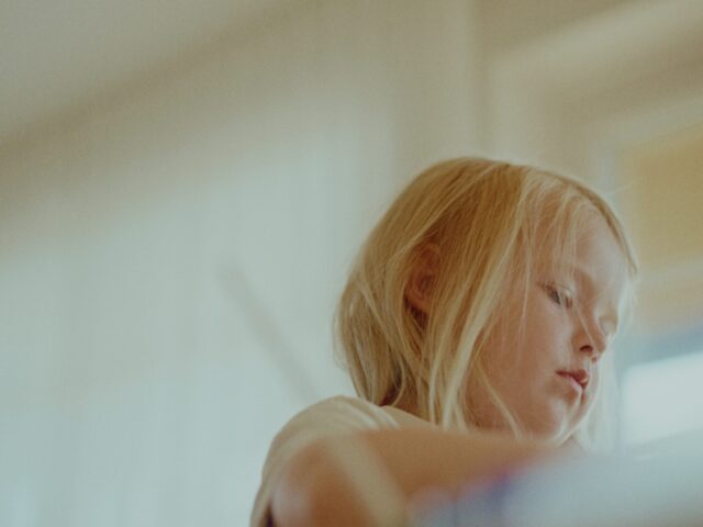 a close-up of a girl