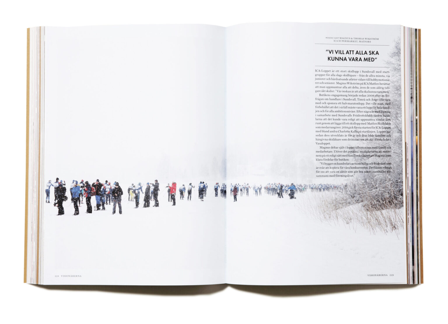 a book open to the pages of a magazine