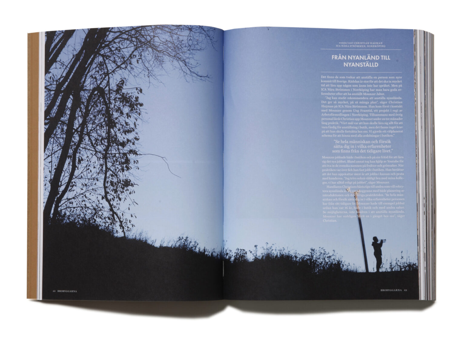 a book open to the sky