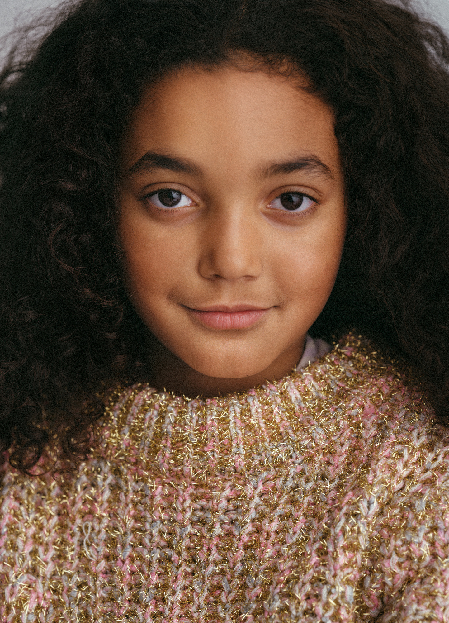 a close-up of a girl