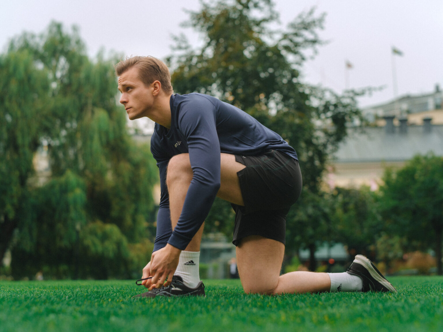 a man kneeling on his knees