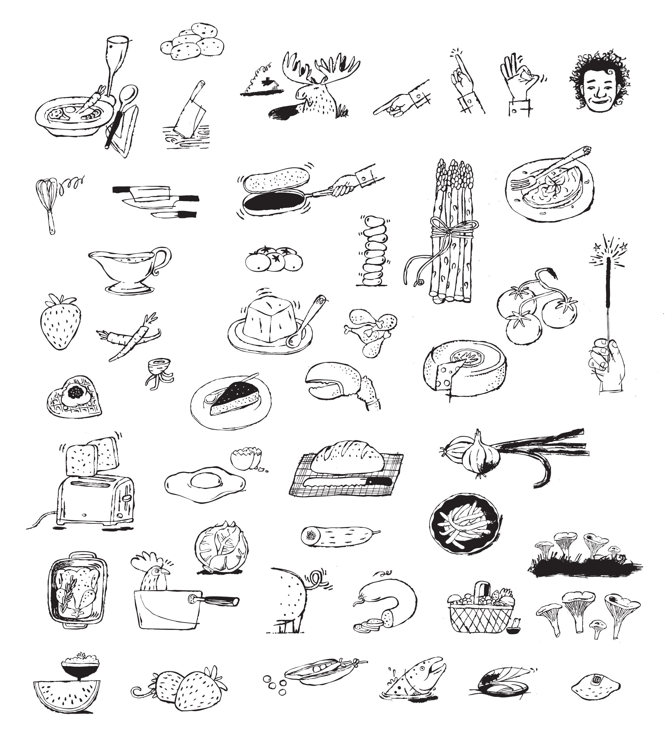 Illustrator KENNETH ANDERSSON for Markus Aujalay - 150 favorite recipes