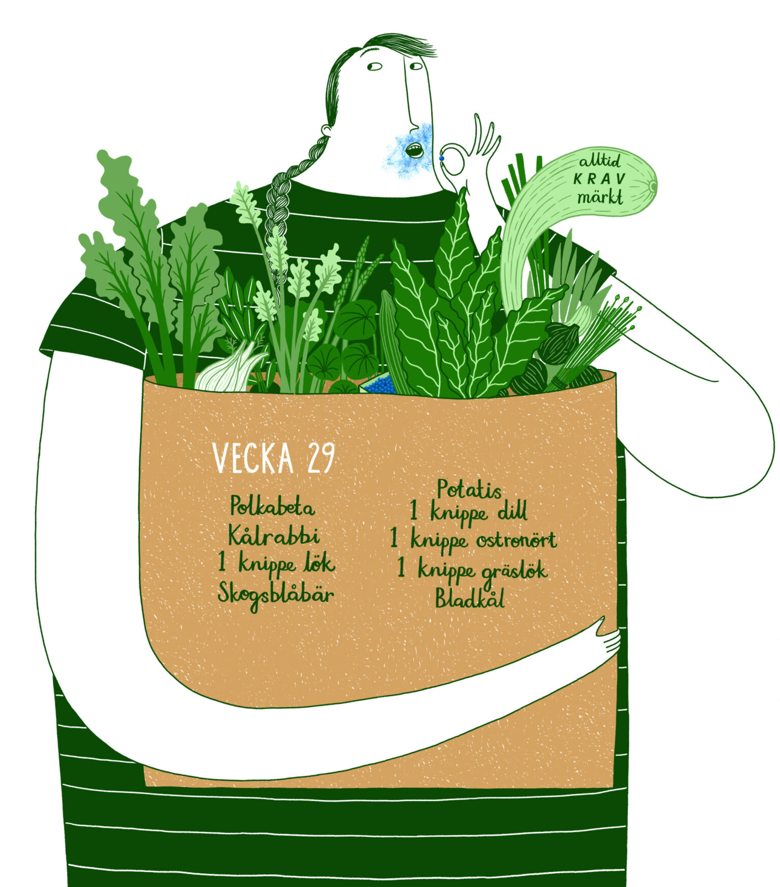 Lilla laback grönsakskasse 